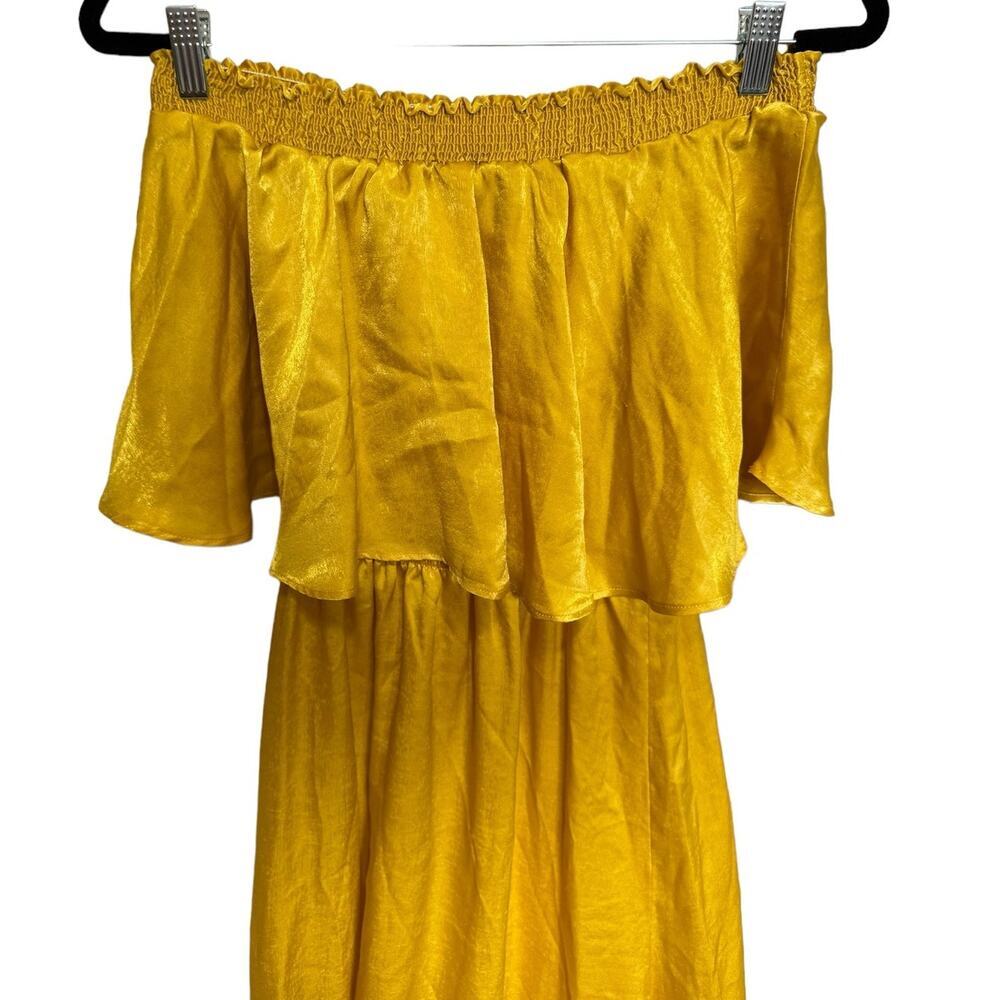 Show Me Your Mumu Hacienda Convertible Maxi Gown Dress Honey Gold Size Small - Picture 4 of 9